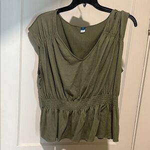 Old Navy Sage Green Sleeveless Blouse